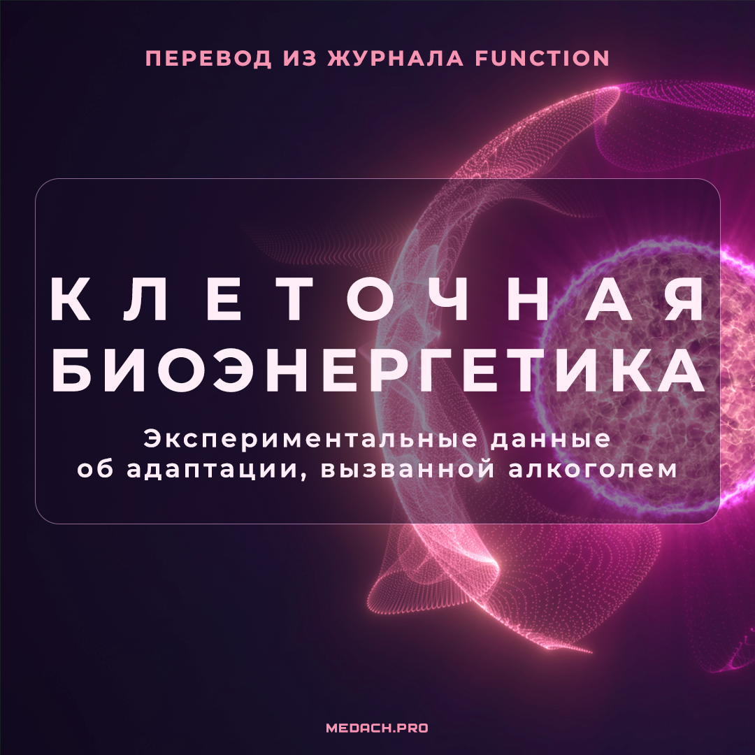 Клеточная биоэнергетика: экспериментальные данные об адаптации, вызванной алкоголем